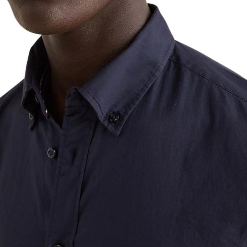 Camicia Uomo con colletto button down Blu TOMMY HILFIGER- Francavilla Moda