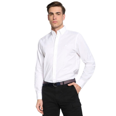 Camicia Uomo con colletto button down Bianco TOMMY HILFIGER- Francavilla Moda