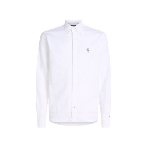 Tommy Hilfiger Camicia ml Camicia Uomo con logo sul petto Bianco P24-TOMMY HILFIGERMW34231-YCF-S - Francavilla Moda
