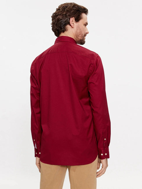 Tommy Hilfiger Camicia ml Camicia Uomo con logo sul petto Bordeau P24-TOMMY HILFIGERMW30934-XJV-S - Francavilla Moda