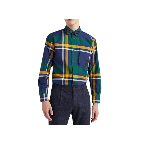 Camicia Uomo con motivo a quadri Blu verde giallo TOMMY HILFIGER- Francavilla Moda