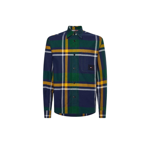 Camicia Uomo con motivo a quadri Blu verde giallo TOMMY HILFIGER- Francavilla Moda