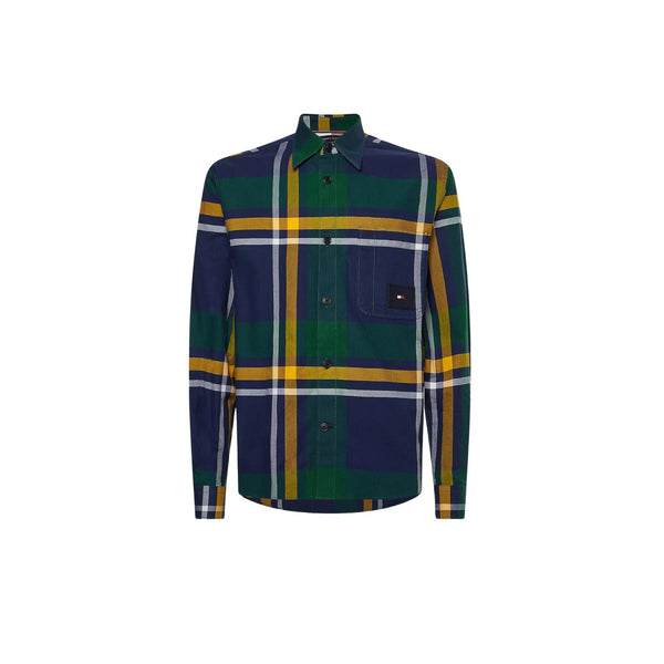 Camicia Uomo con motivo a quadri Blu verde giallo TOMMY HILFIGER- Francavilla Moda