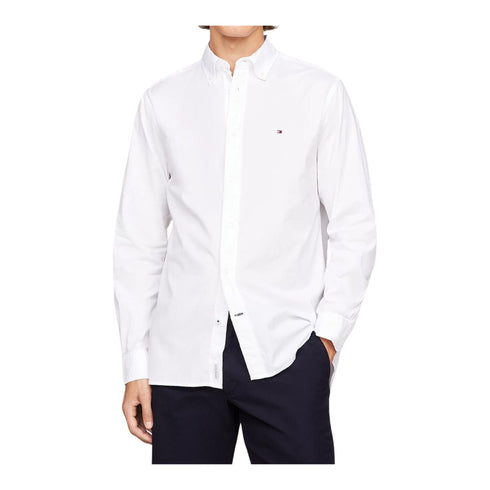 Tommy Hilfiger Camicia casual Camicia Uomo Flex in popeline Bianco P24-TOMMY HILFIGERMW25035-YBR-S - Francavilla Moda