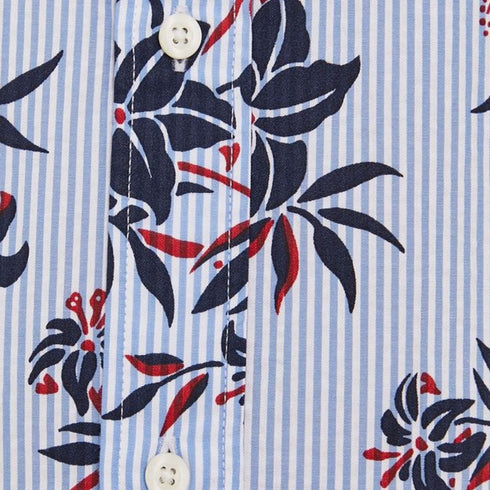 Camicia Uomo floreale a righe Bianco rosso blu TOMMY HILFIGER- Francavilla Moda