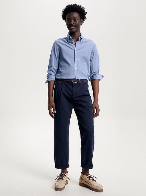 Camicia Uomo in cotone 1985 Celeste Tommy Hilfiger- Francavilla Moda