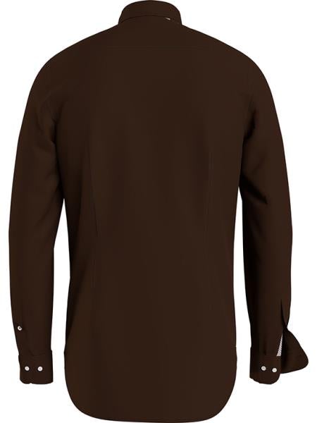 Camicia Uomo Slim Flex Corduroy Marrone TOMMY HILFIGER- Francavilla Moda