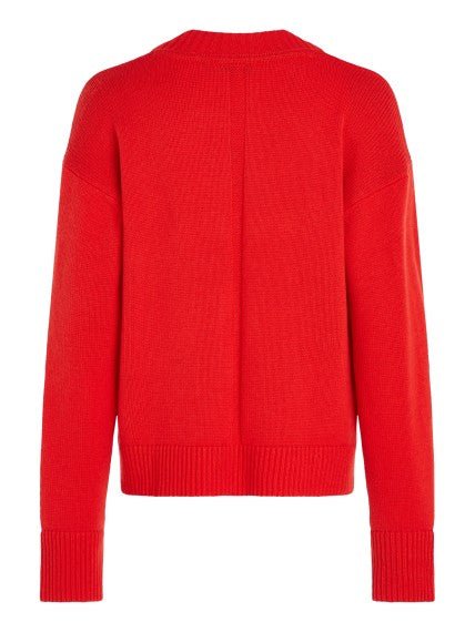 Cardigan Donna con tasche Rosso Tommy Hilfiger- Francavilla Moda