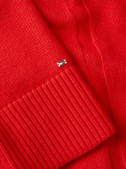 Cardigan Donna con tasche Rosso Tommy Hilfiger- Francavilla Moda