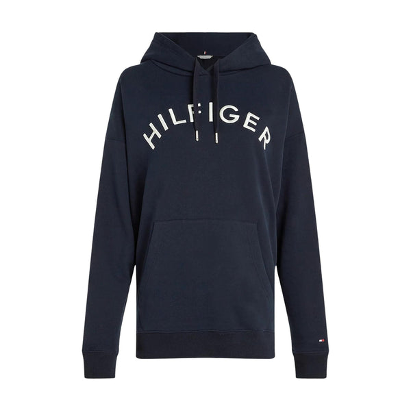 Felpa Donna con cappuccio e logo Blu Tommy Hilfiger- Francavilla Moda