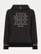 Felpa Donna con cappuccio e monogramma TH Nero TOMMY HILFIGER- Francavilla Moda