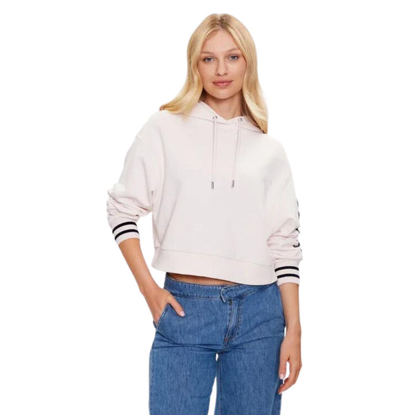 Felpa Donna con manica logata Bianco Tommy Hilfiger- Francavilla Moda