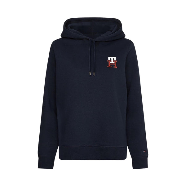 Felpa Donna TH monogram Blu TOMMY HILFIGER- Francavilla Moda