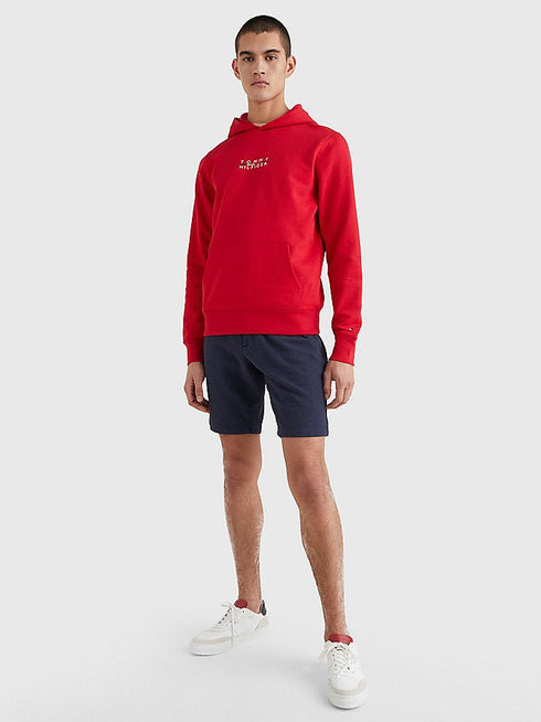 Felpa Uomo co cappuccio e logo frontale Rosso TOMMY HILFIGER- Francavilla Moda