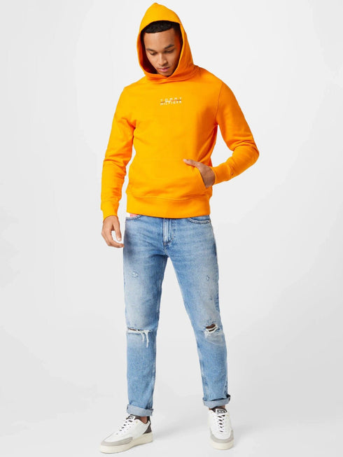 Felpa Uomo co cappuccio e logo frontale Arancio TOMMY HILFIGER- Francavilla Moda