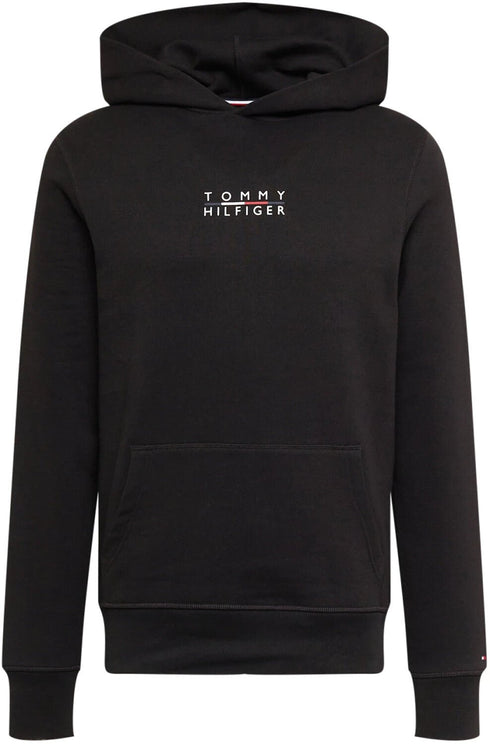 Felpa Uomo co cappuccio e logo frontale Nero TOMMY HILFIGER- Francavilla Moda
