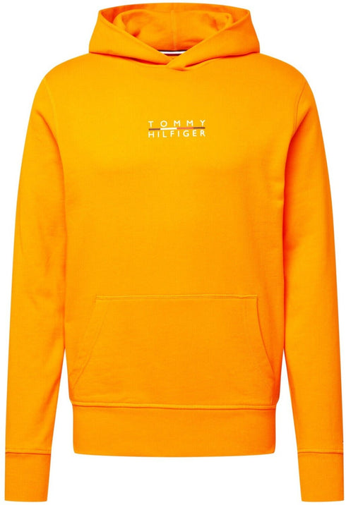 Felpa Uomo co cappuccio e logo frontale Arancio TOMMY HILFIGER- Francavilla Moda
