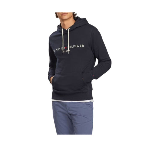 Tommy Hilfiger Felpa con cappuccio Felpa Uomo con cappuccio e logo ricamato Blu - Francavilla Moda