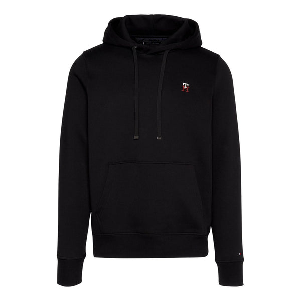 Felpa Uomo con logo in contrasto Nero Tommy Hilfiger- Francavilla Moda