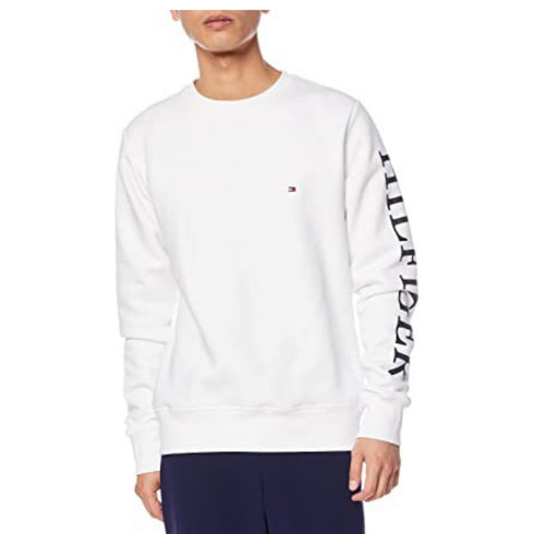 Felpa Uomo con logo on sleeve Bianco TOMMY HILFIGER- Francavilla Moda