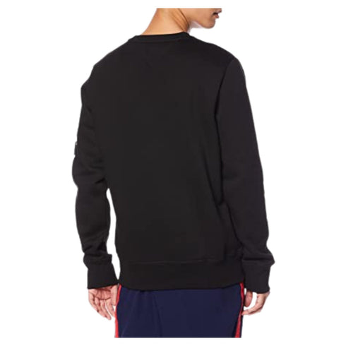 Felpa Uomo con logo on sleeve Nero TOMMY HILFIGER- Francavilla Moda