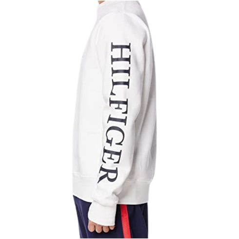 Felpa Uomo con logo on sleeve Bianco TOMMY HILFIGER- Francavilla Moda