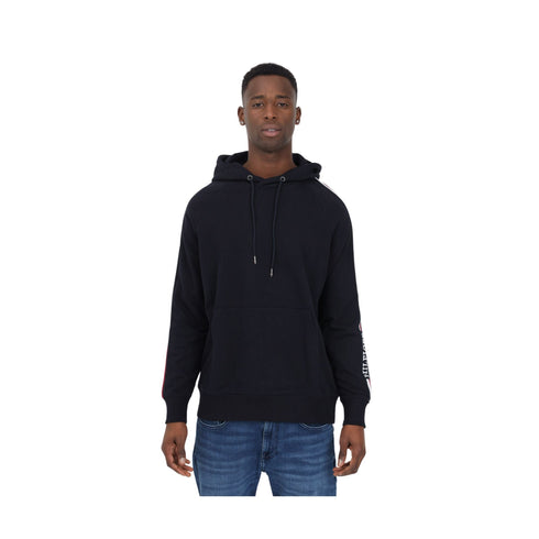 Tommy Hilfiger Felpa con cappuccio Felpa Uomo con righe Global sulle maniche Blu P24-TOMMY HILFIGERMW33662-DW5-M - Francavilla Moda