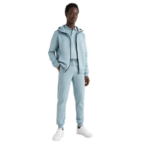 Felpa Uomo con zip Tech Essentials Verde polvere TOMMY HILFIGER- Francavilla Moda