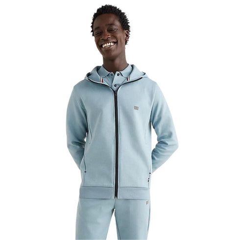 Felpa Uomo con zip Tech Essentials Verde polvere TOMMY HILFIGER- Francavilla Moda
