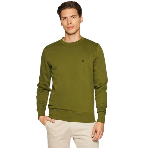 Felpa Uomo MW18714 con scritta sul retro Verde TOMMY HILFIGER- Francavilla Moda