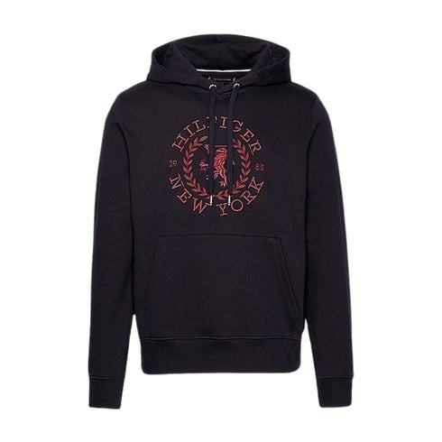 Tommy Hilfiger Felpa con cappuccio Felpa Uomo nero con logo sul petto Blu - Francavilla Moda