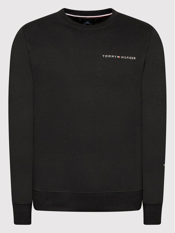 Felpa Uomo senza cappuccio in cotone regular fit Nero TOMMY HILFIGER- Francavilla Moda