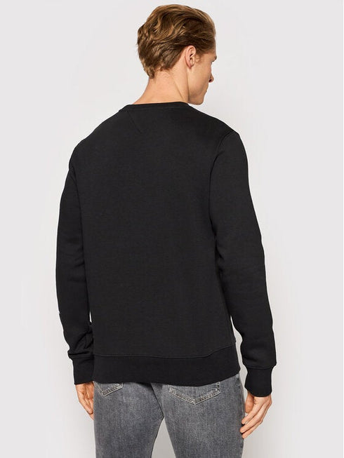 Felpa Uomo senza cappuccio in cotone regular fit Nero TOMMY HILFIGER- Francavilla Moda