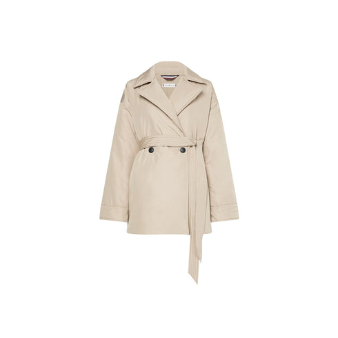 Giacca Donna imbottita doppiopetto Beige TOMMY HILFIGER- Francavilla Moda