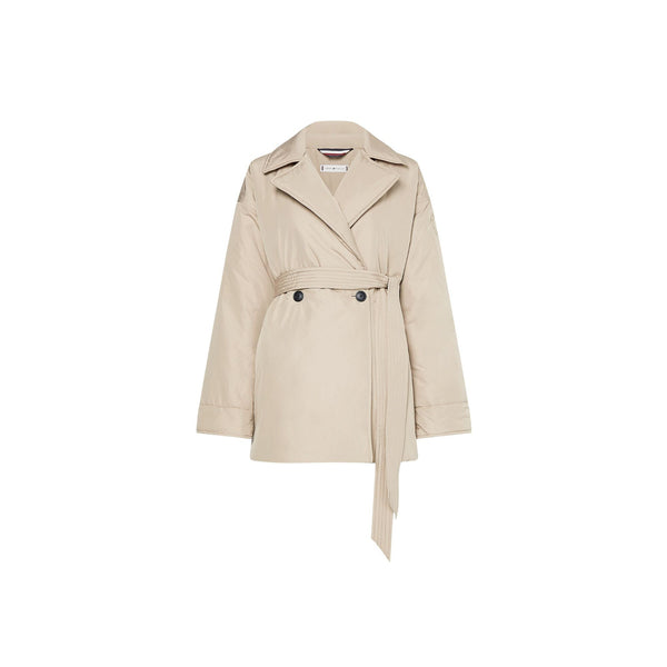 Giacca Donna imbottita doppiopetto Beige TOMMY HILFIGER- Francavilla Moda