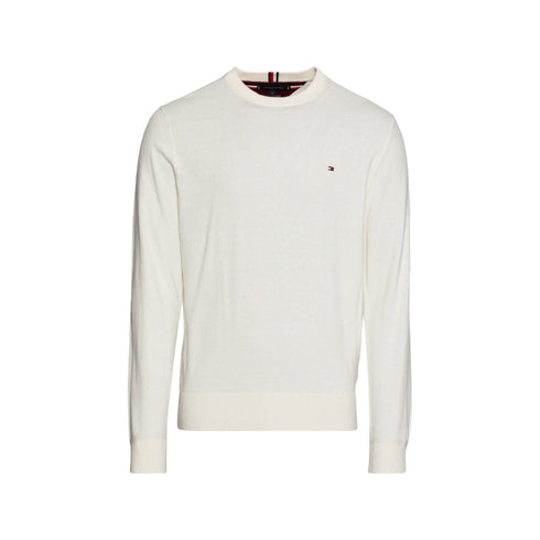 Tommy Hilfiger Maglia Maglia Pullover girocollo Pima cotton cashmere Bianco A22-TOMMY HILFIGERMW28046-YBI-S - Francavilla Moda