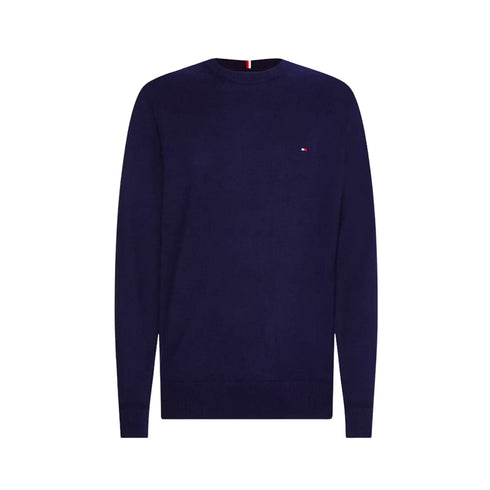 Tommy Hilfiger Maglia Maglia Pullover girocollo Pima cotton cashmere Blu A22-TOMMY HILFIGERMW28046-DW5-S - Francavilla Moda
