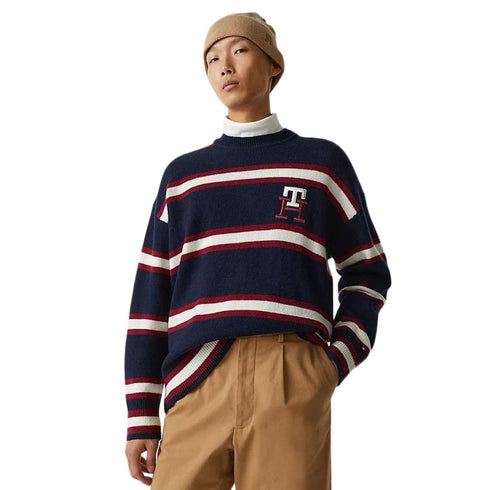 Maglia Pullover Oversize girocollo Blu TOMMY HILFIGER- Francavilla Moda
