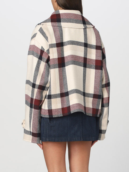 Picot Donna corto a quadri Bianco blu rosso Tommy Hilfiger- Francavilla Moda