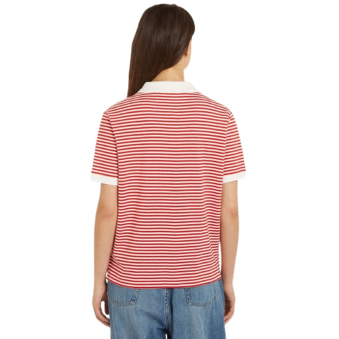 Tommy Hilfiger Polo Polo Donna a righe orizzontali Rosso P24-TOMMY HILFIGERWW0WW41286-03O-XS - Francavilla Moda