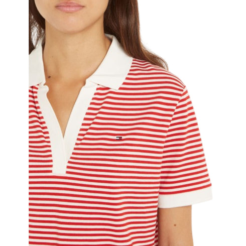Tommy Hilfiger Polo Polo Donna a righe orizzontali Rosso P24-TOMMY HILFIGERWW0WW41286-03O-XS - Francavilla Moda