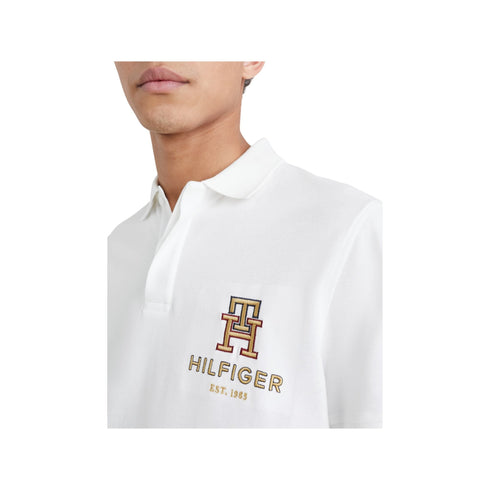 Polo Uomo con logo nuovo Bianco Tommy Hilfiger- Francavilla Moda