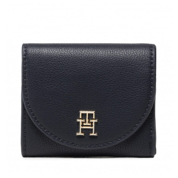 Portafoglio Donna mini con logo metallico Blu TOMMY HILFIGER- Francavilla Moda