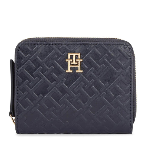 Tommy Hilfiger Portafogli Portafoglio Donna mini TH monogram Blu - Francavilla Moda