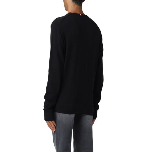 Pullover a girocollo con logo brand Nero TOMMY HILFIGER- Francavilla Moda