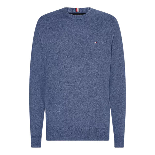 Pullover a girocollo con logo brand Indaco TOMMY HILFIGER- Francavilla Moda