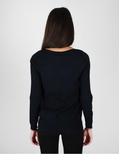 Pullover Donna con scollo a barca Blu TOMMY HILFIGER- Francavilla Moda