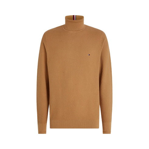 Pullover Uomo collo alto in cotone Kaki Tommy Hilfiger- Francavilla Moda