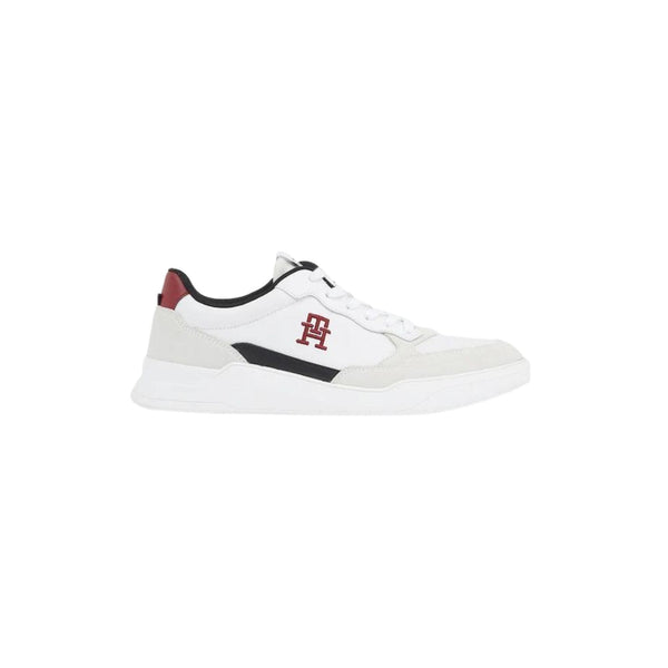 Tommy Hilfiger Sneakers Sneakers Uomo Elevated Cupsole Lth Mix Bianco blu bordeaux - Francavilla Moda