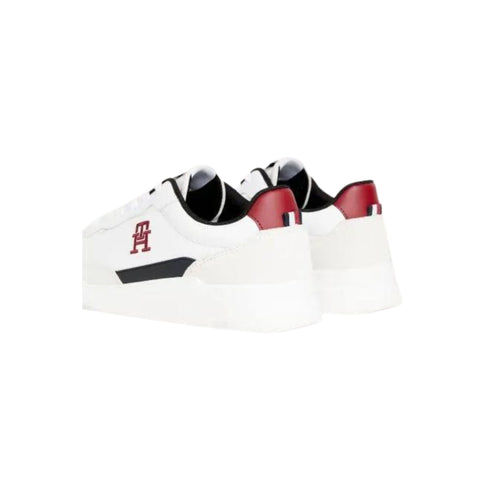 Tommy Hilfiger Sneakers Sneakers Uomo Elevated Cupsole Lth Mix Bianco blu bordeaux - Francavilla Moda